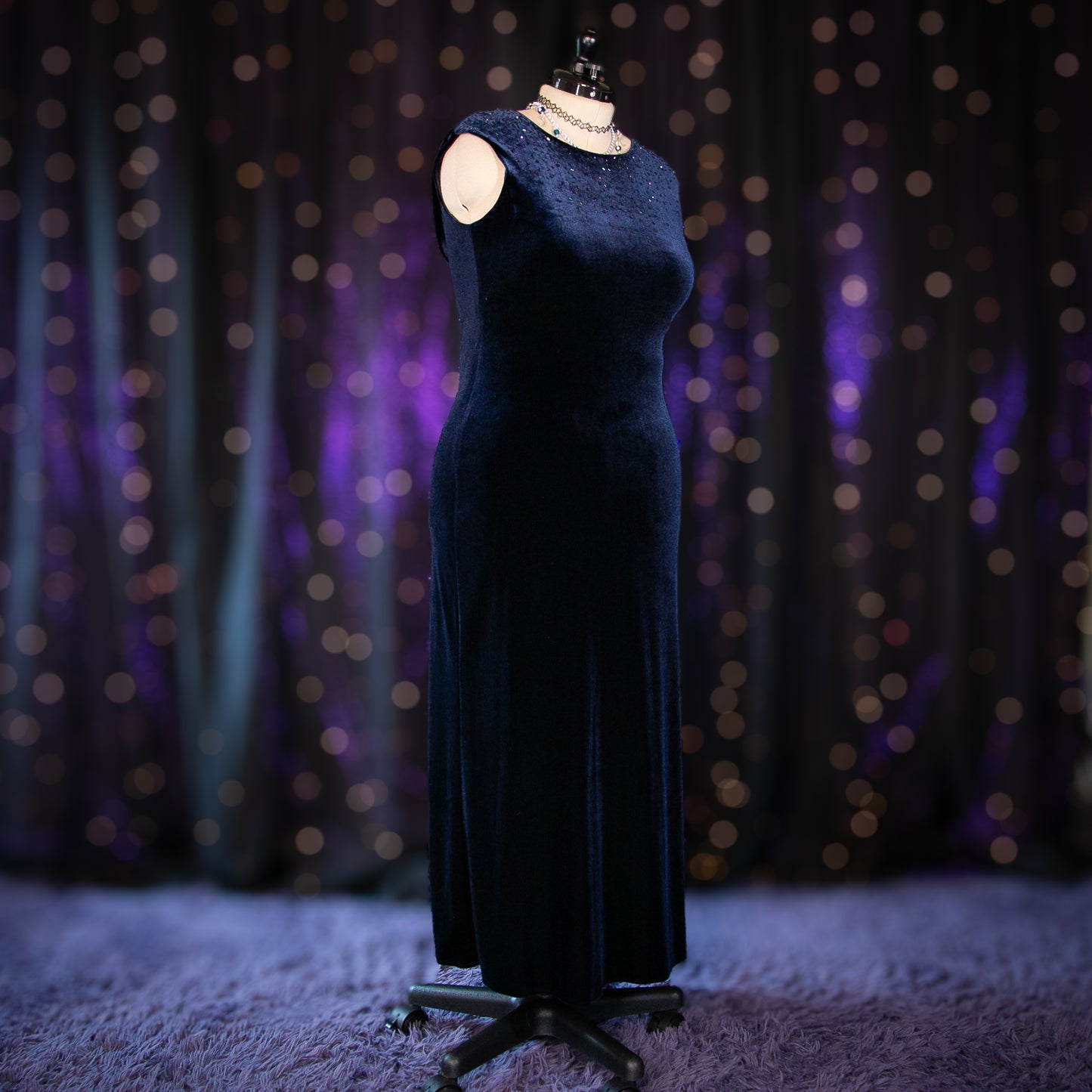 deep blue topaz dress