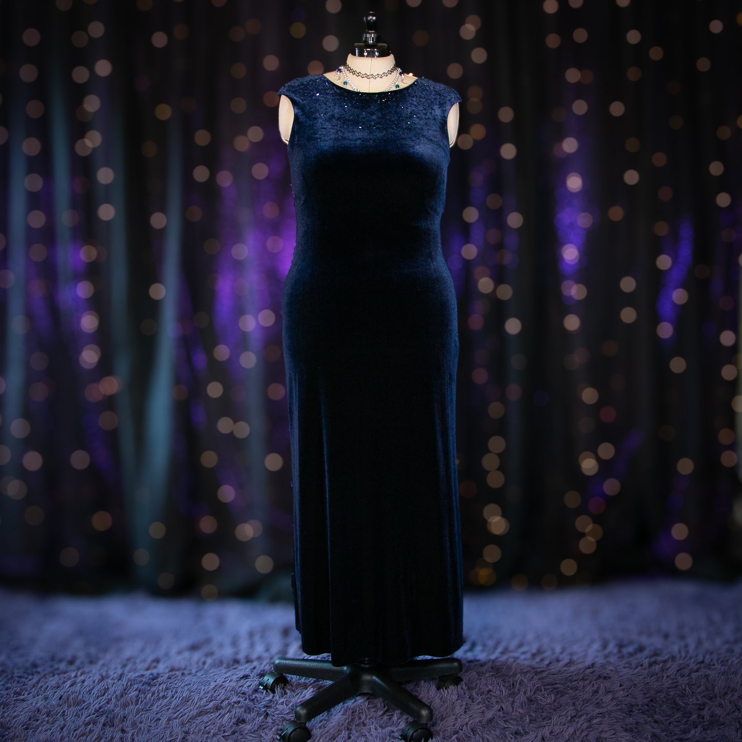 deep blue topaz dress