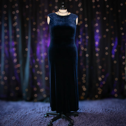 deep blue topaz dress