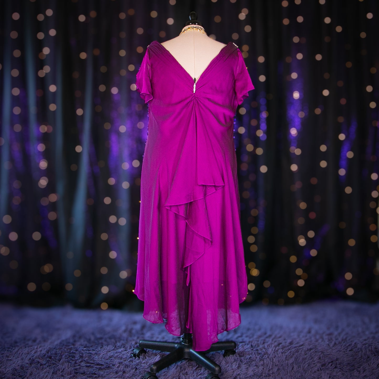 grape garnet dress