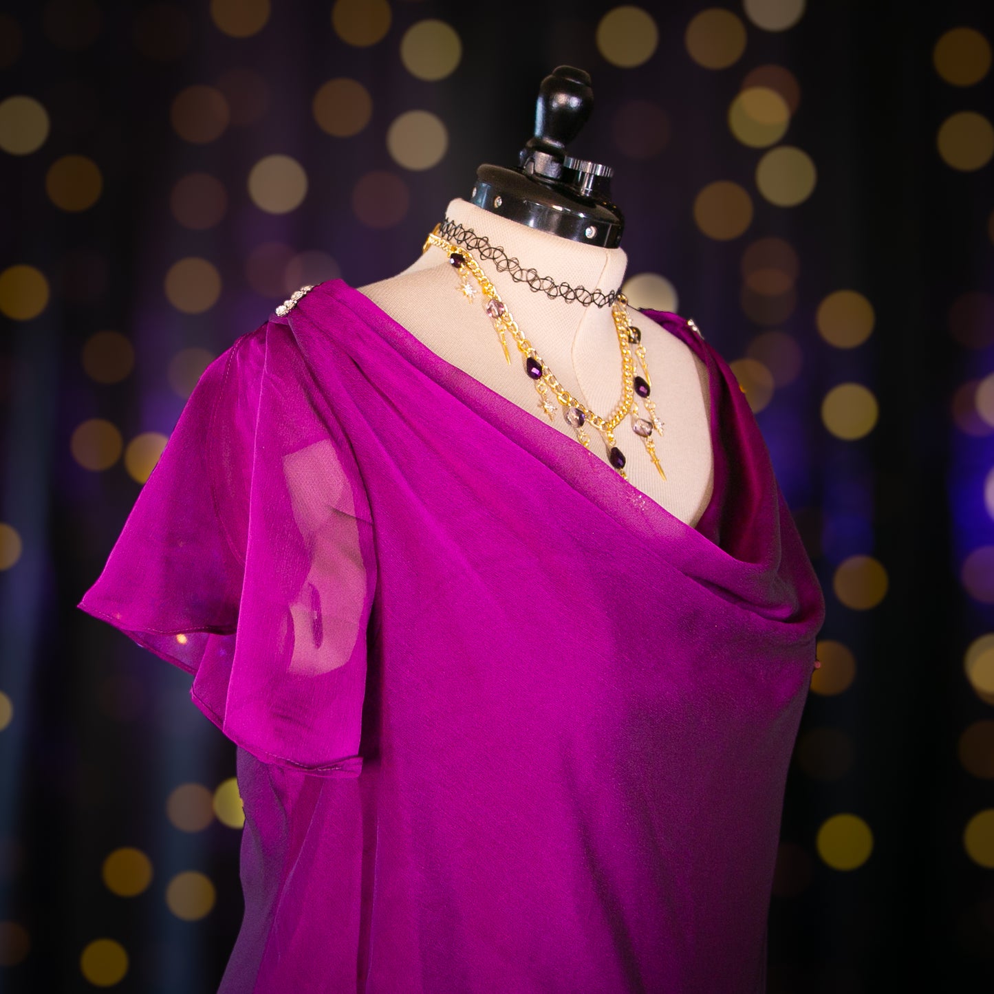 grape garnet dress