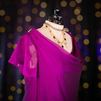 grape garnet dress
