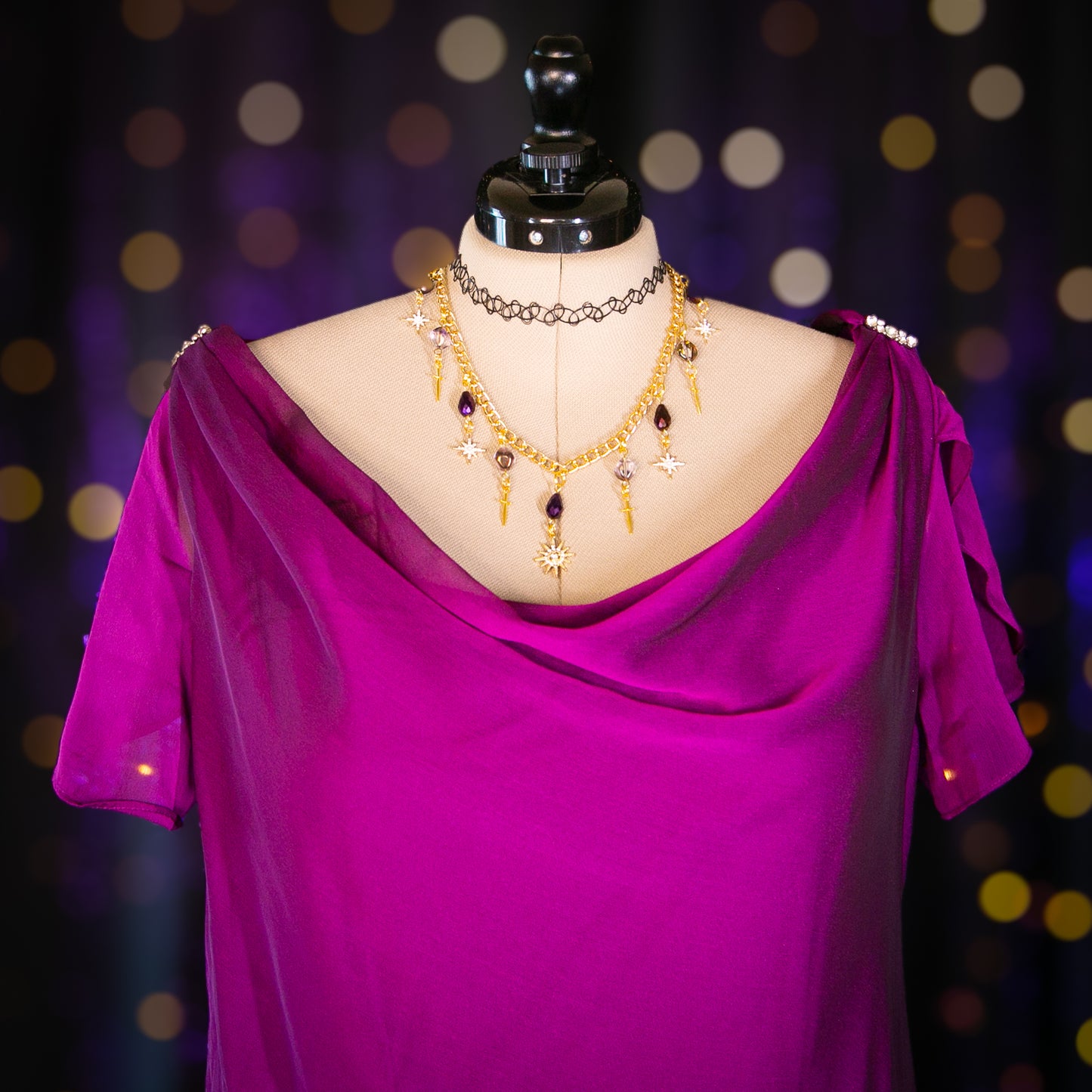 grape garnet dress
