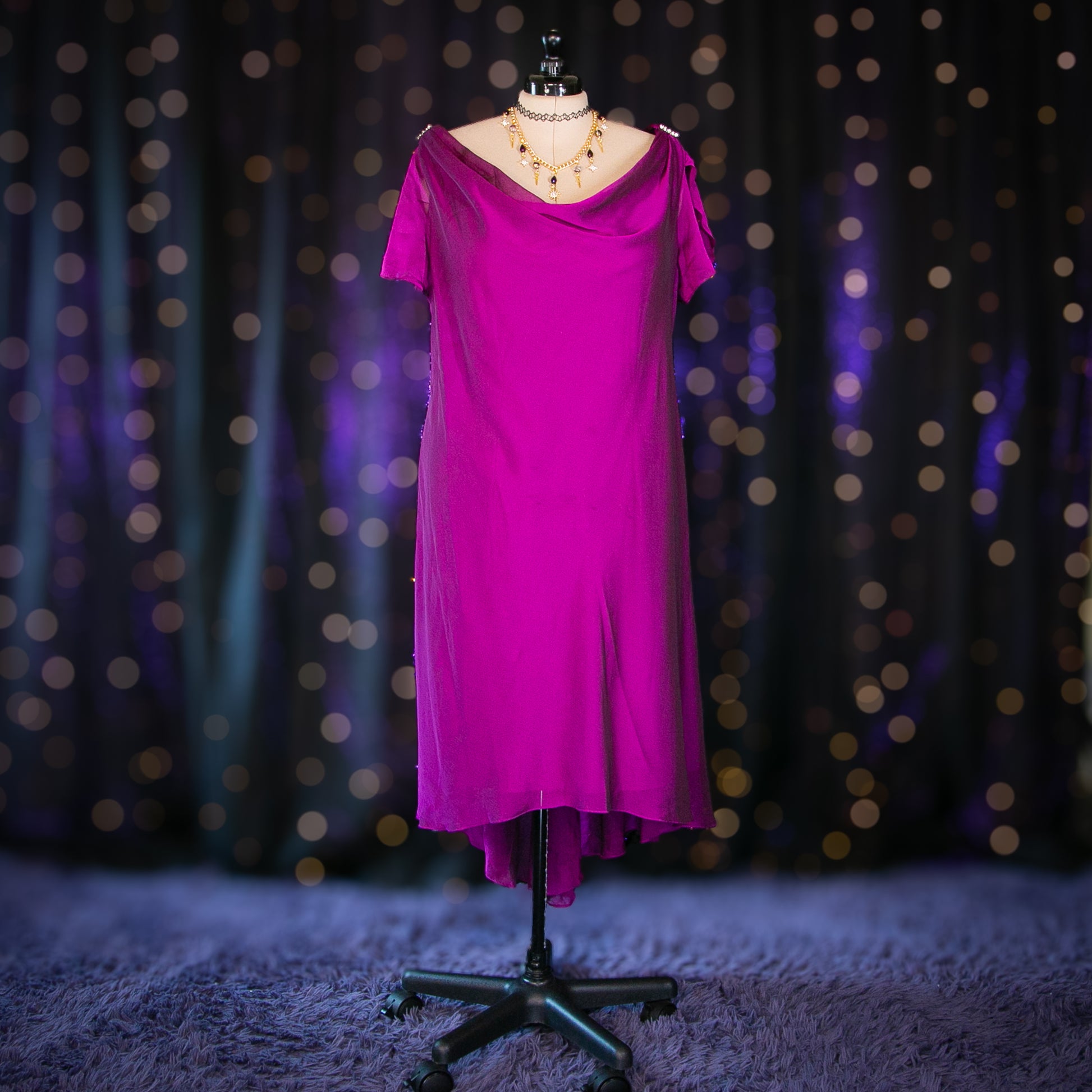 grape garnet dress