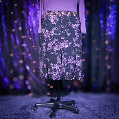 paisley pansies skirt