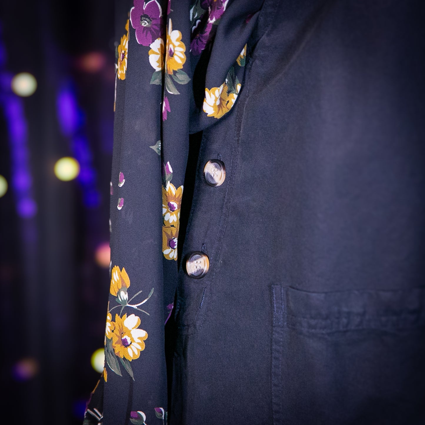 aubergine and marigold top