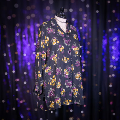 aubergine and marigold top