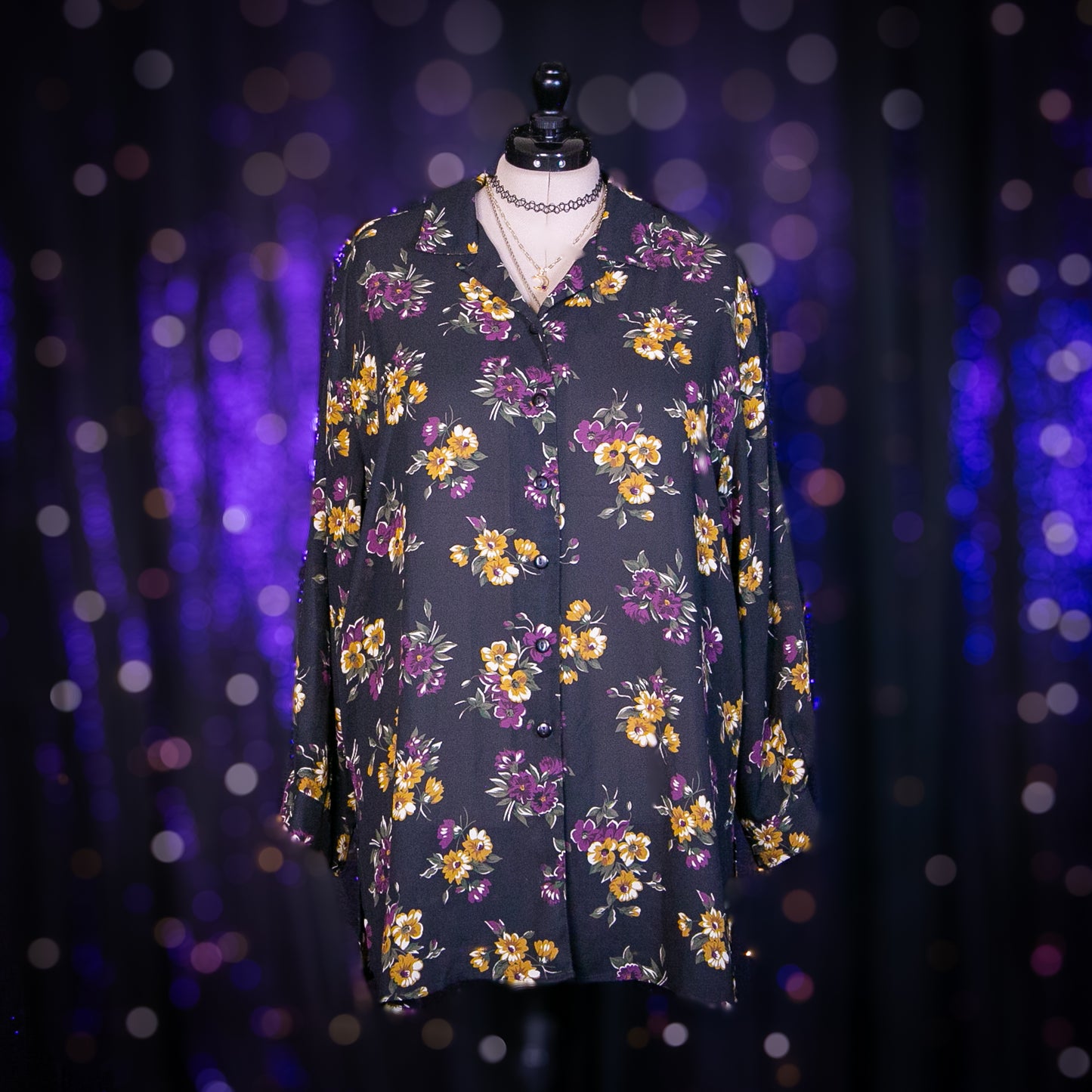 aubergine and marigold top