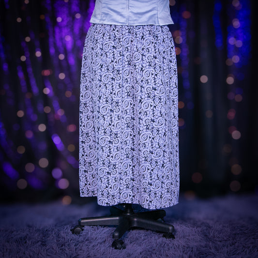 paisley periwinkle skirt