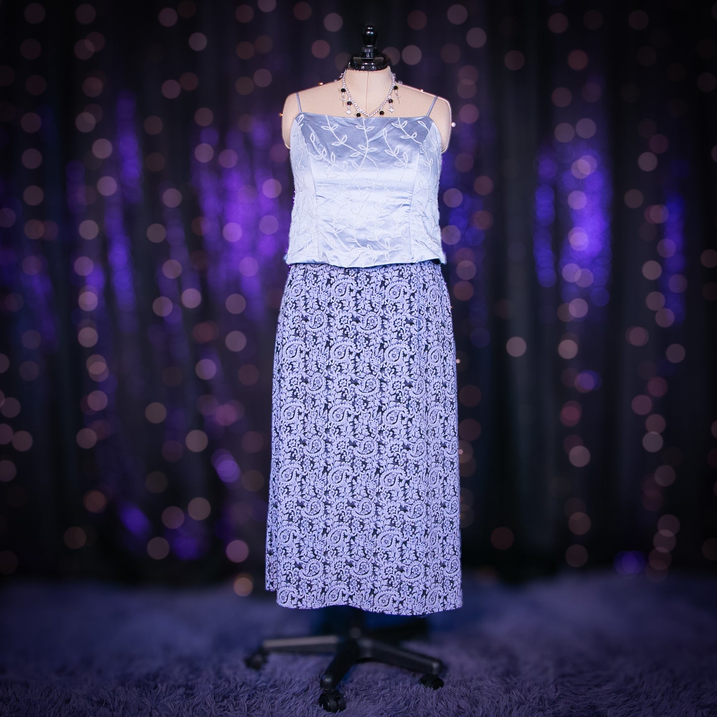paisley periwinkle skirt