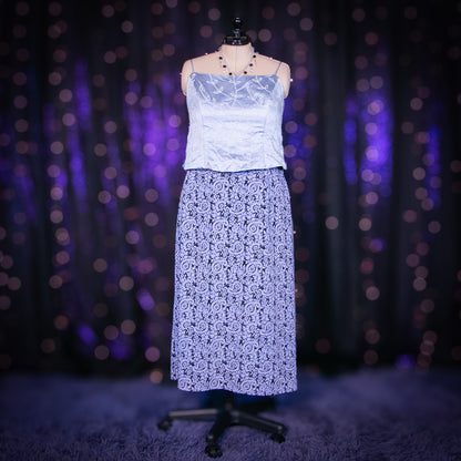 paisley periwinkle skirt