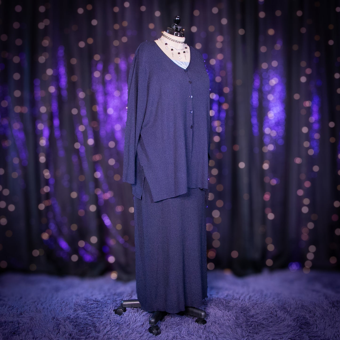 winterfell cardigan duster + skirt set