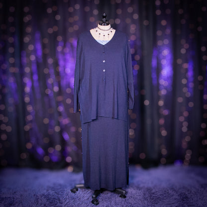 winterfell cardigan duster + skirt set