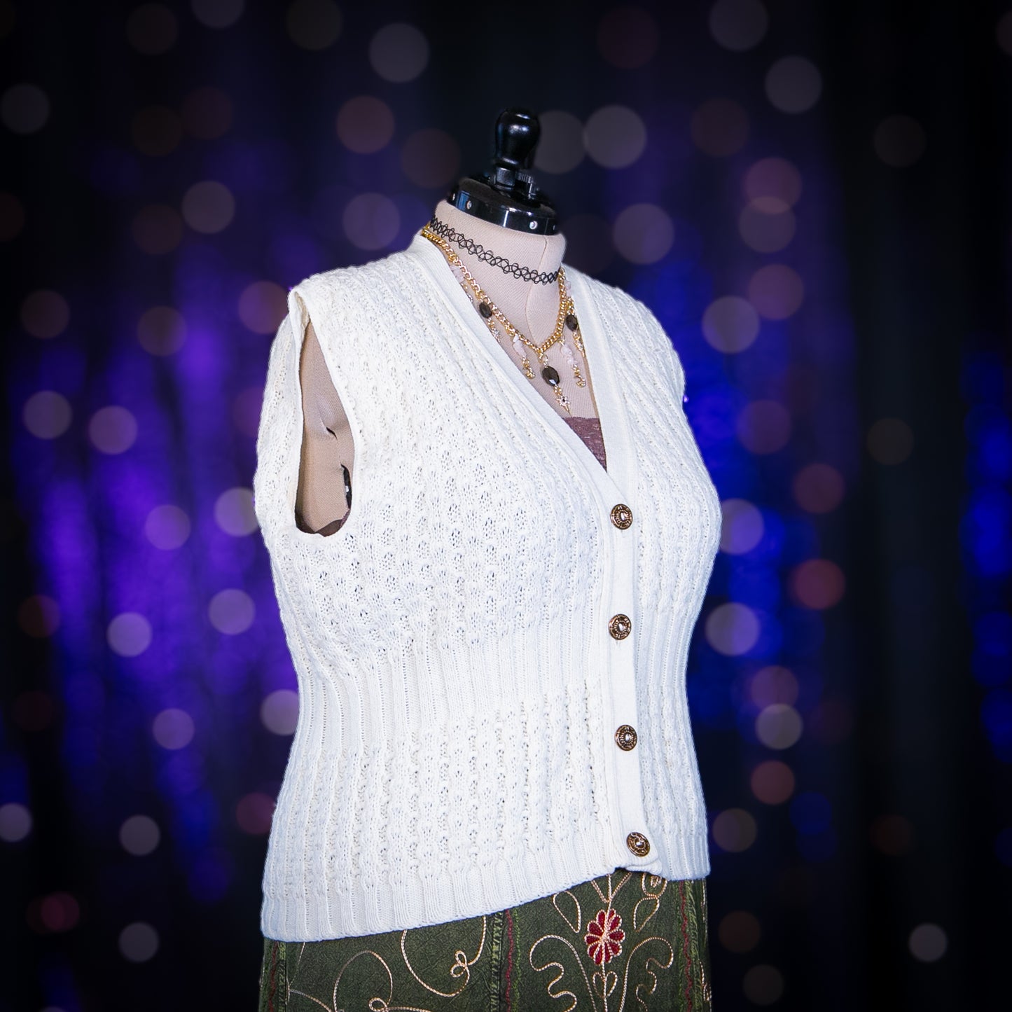 snow drift sweater vest