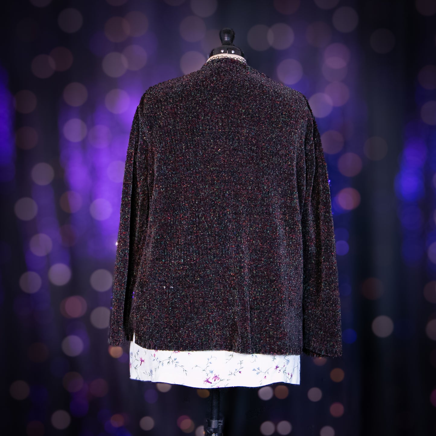 black confetti sweater