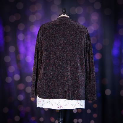 black confetti sweater