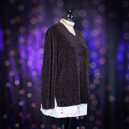 black confetti sweater