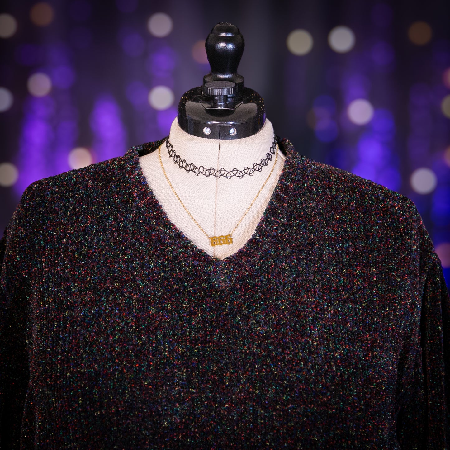 black confetti sweater