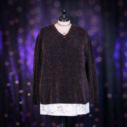 black confetti sweater