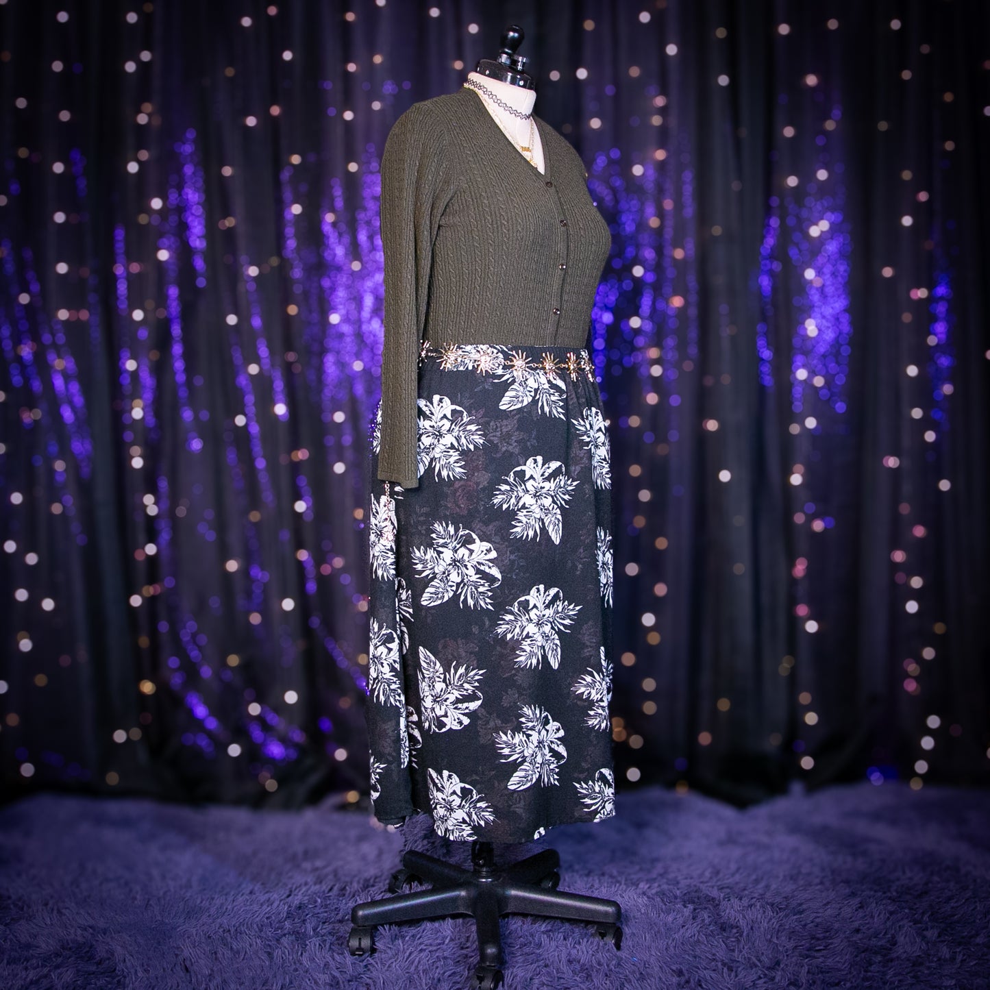 night blooms reversible skirt