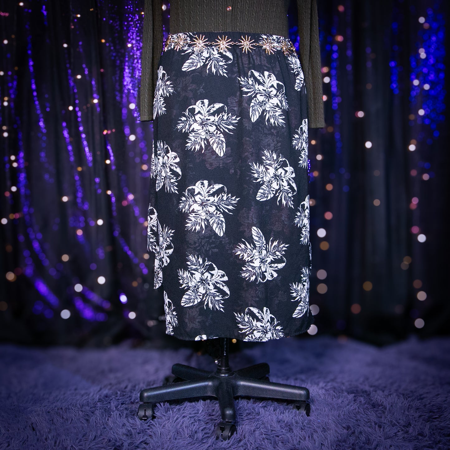 night blooms reversible skirt