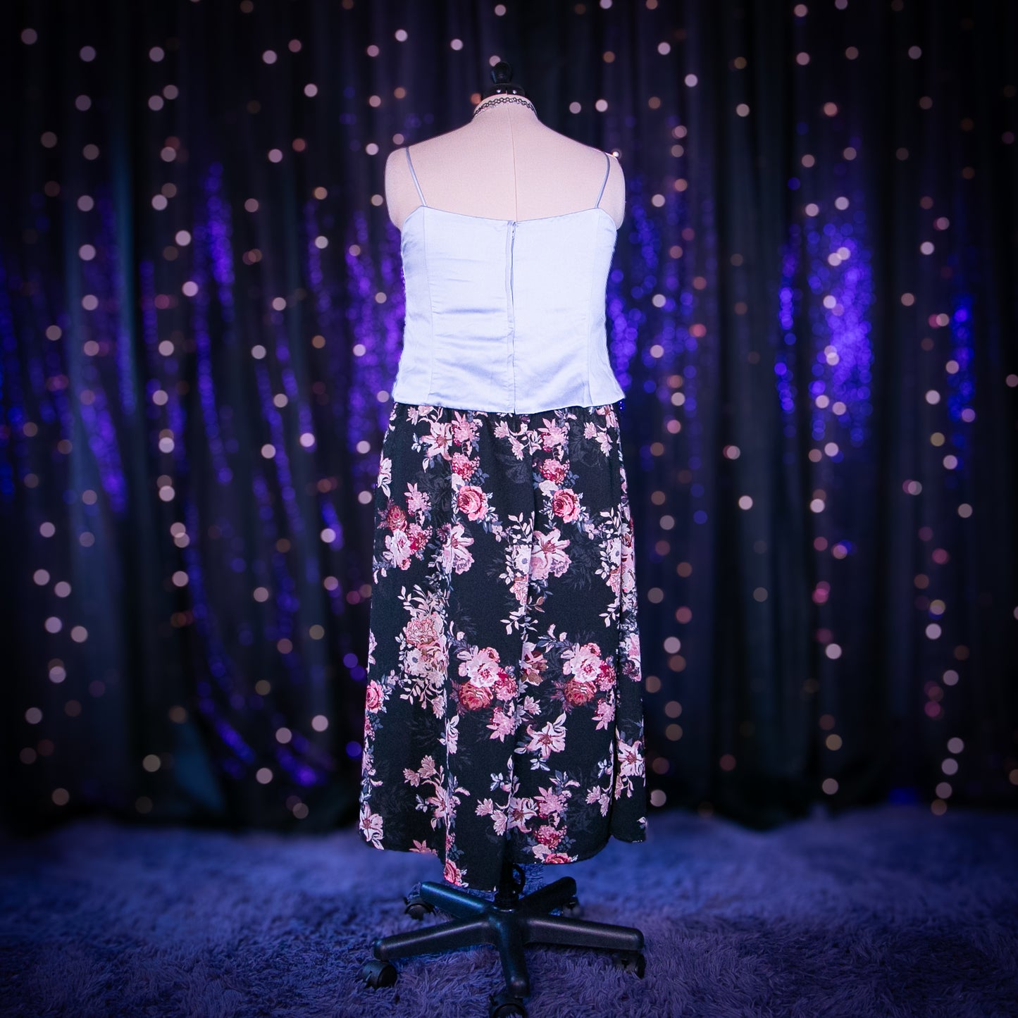 night blooms reversible skirt