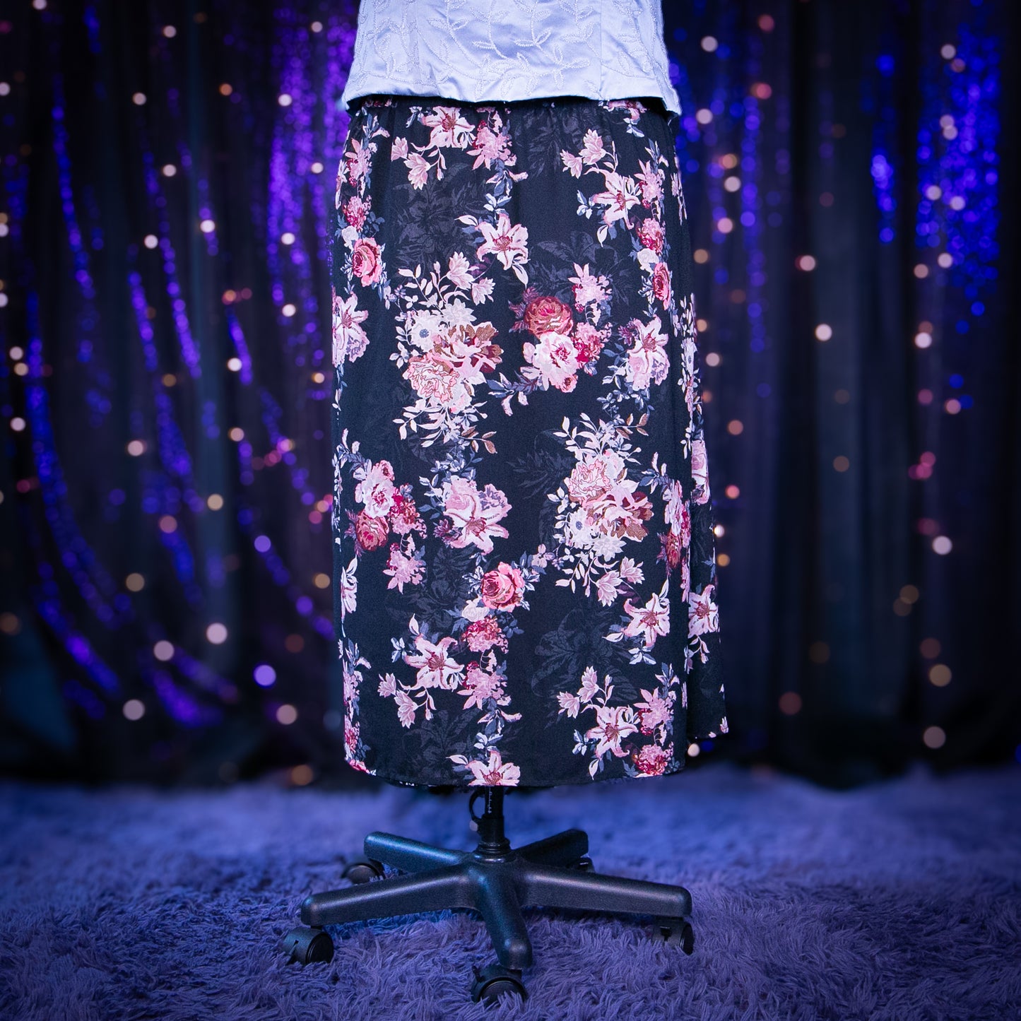 night blooms reversible skirt