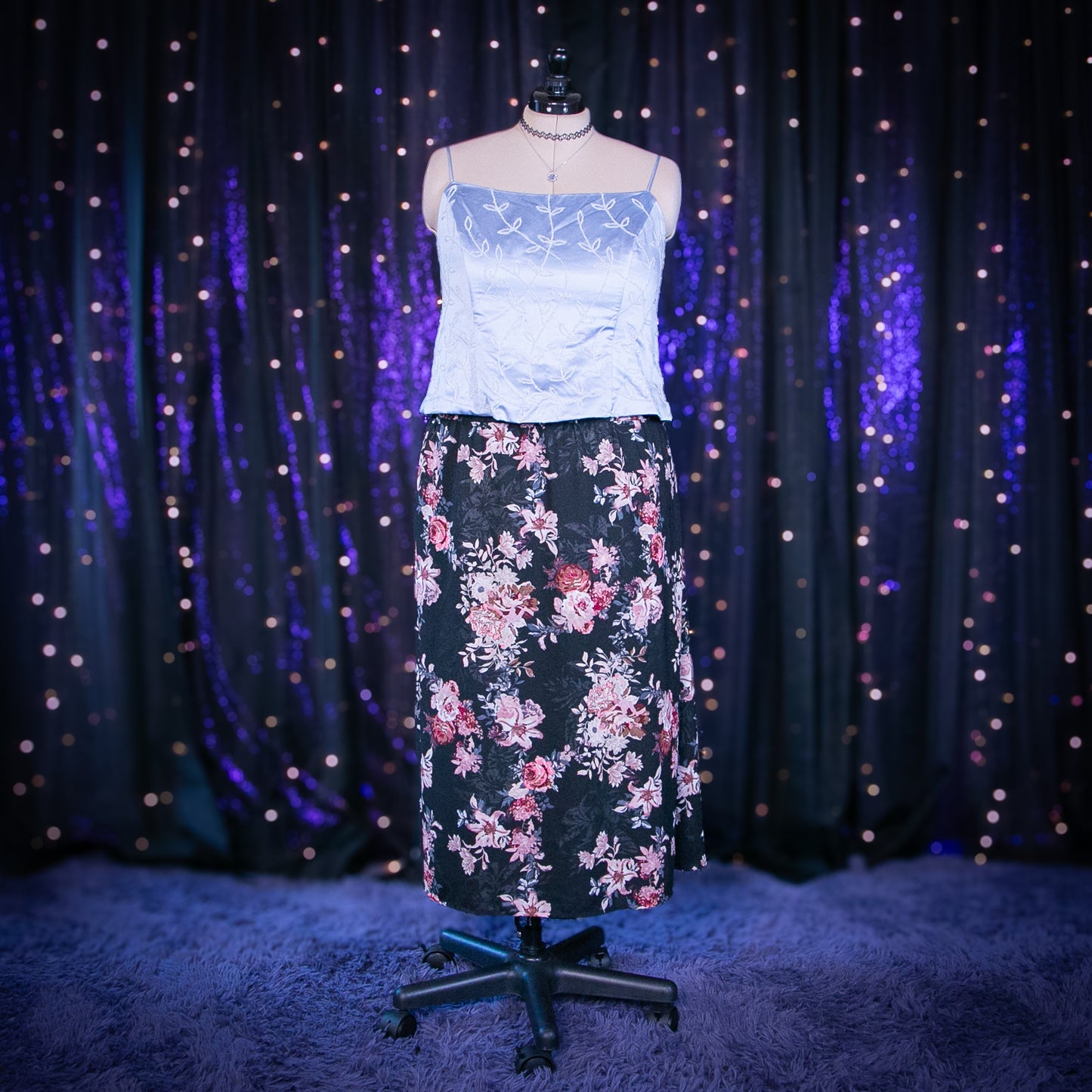 night blooms reversible skirt