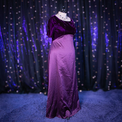 plum wine gown