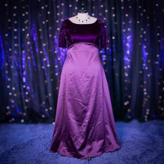 plum wine gown