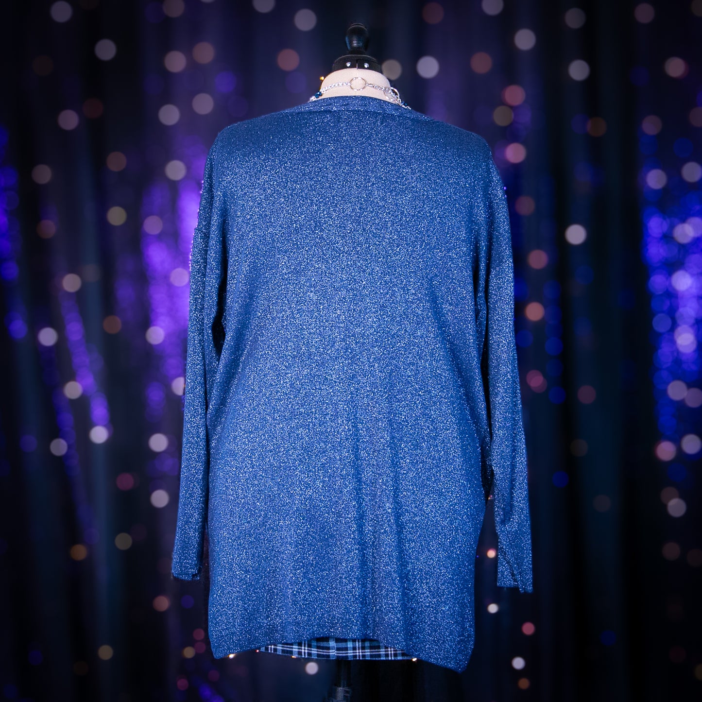 snowy sapphire sweater