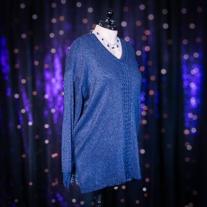 snowy sapphire sweater