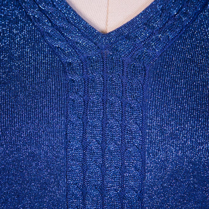 snowy sapphire sweater