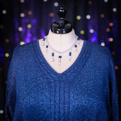 snowy sapphire sweater