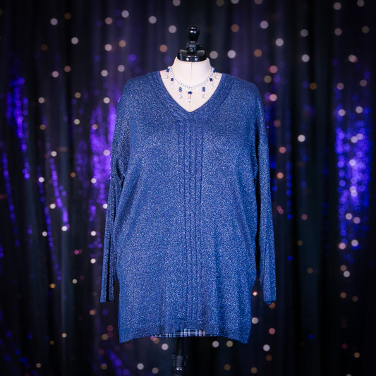 snowy sapphire sweater