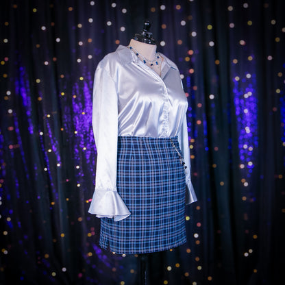 plaid sapphire skirt
