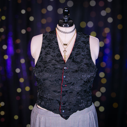 red ink reversible vest