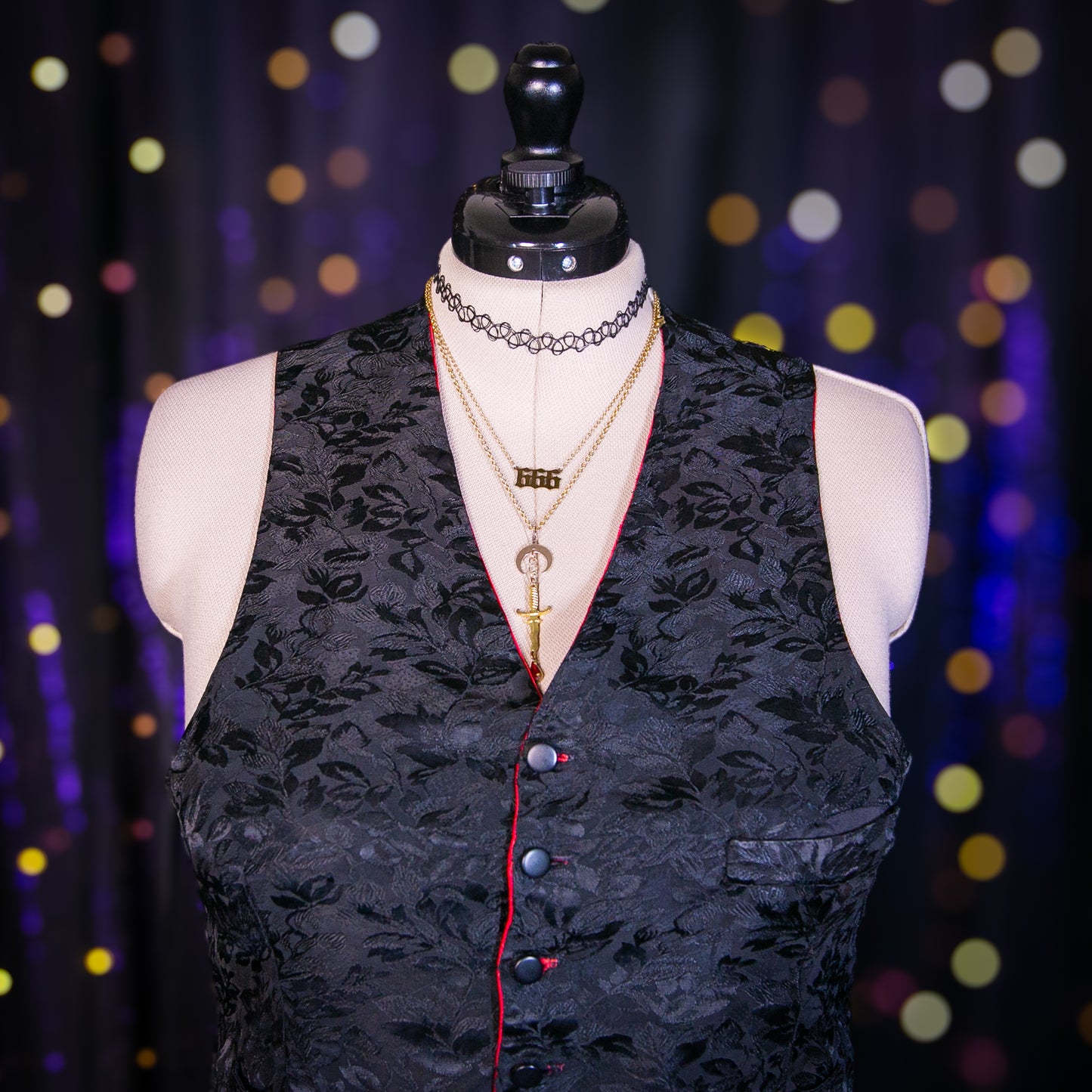 red ink reversible vest