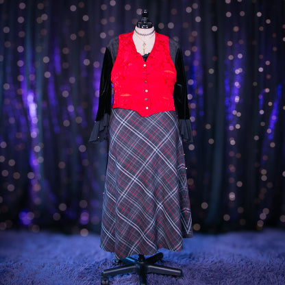 red ink reversible vest