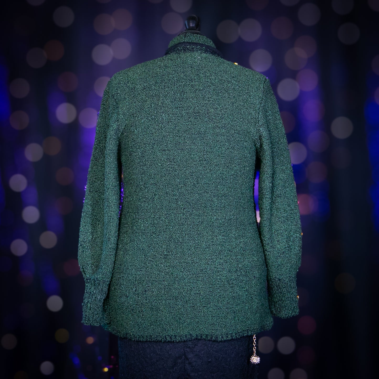 green lit cardigan sweater duster