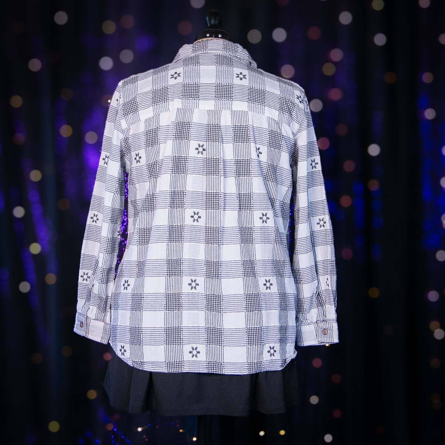 plaid santa top