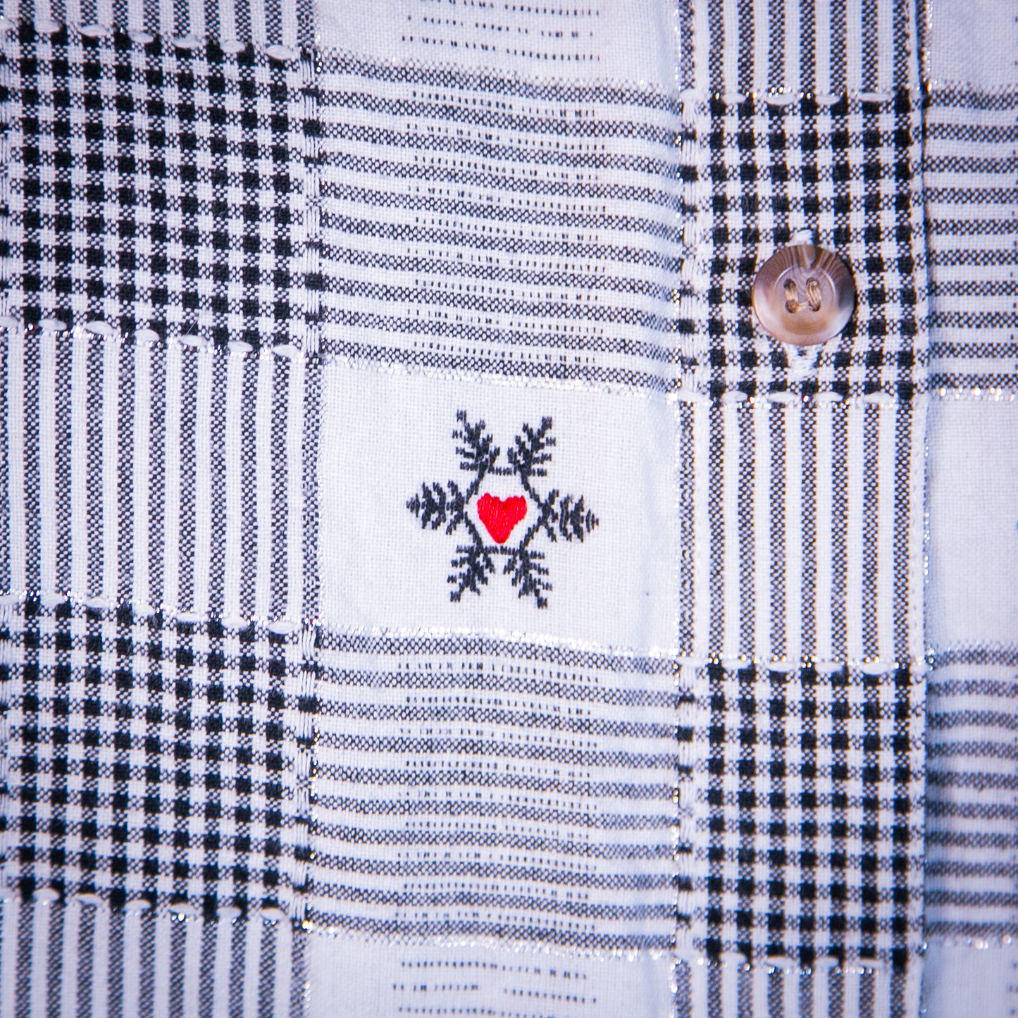 plaid santa top