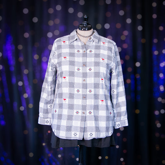 plaid santa top
