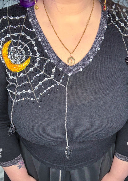 lunar webs sweater top
