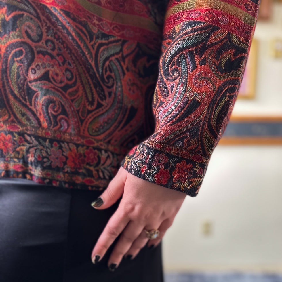 pumpkin paisley jacket