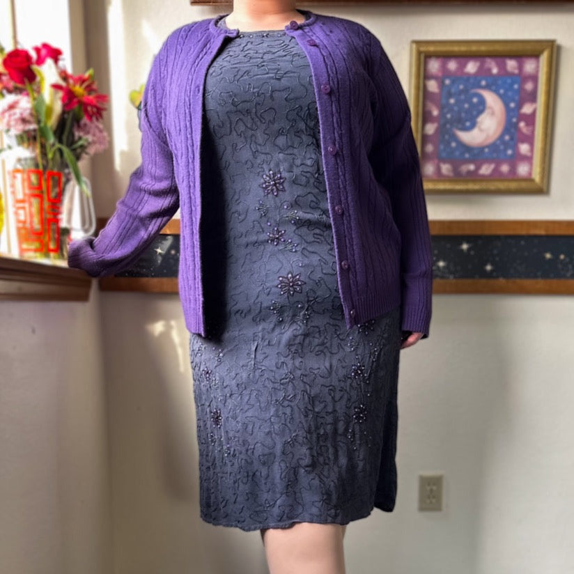 smoky amethyst dress