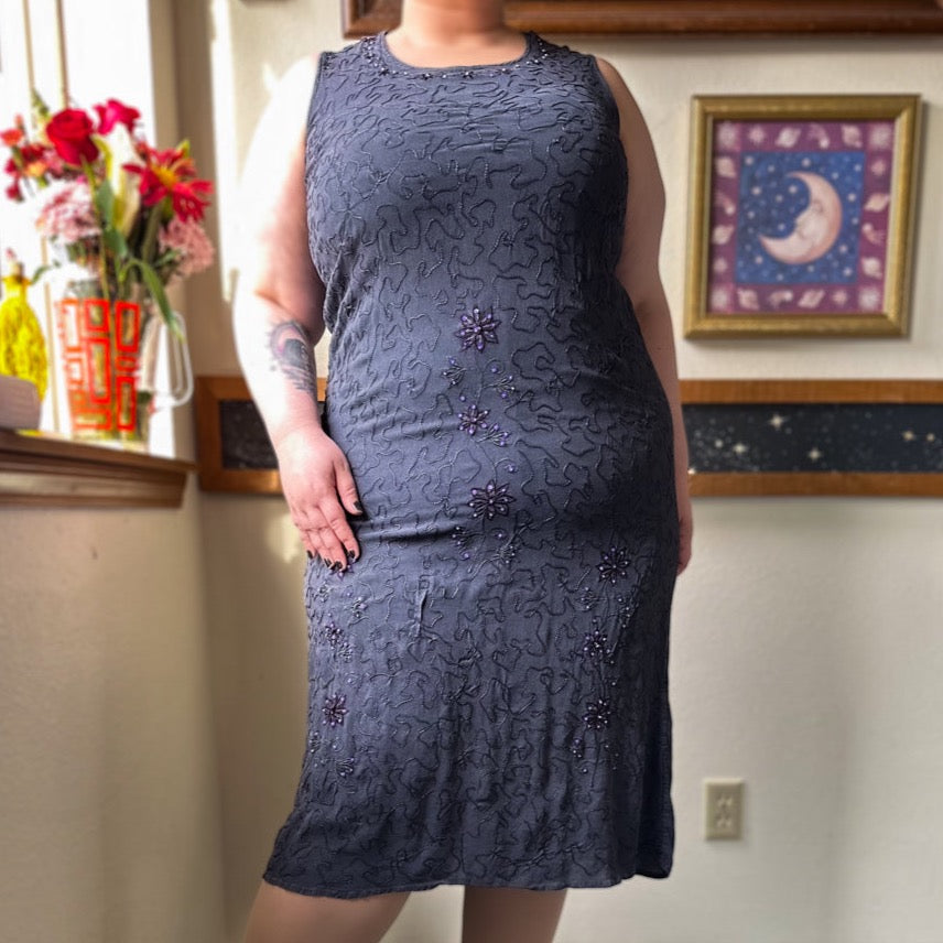 smoky amethyst dress