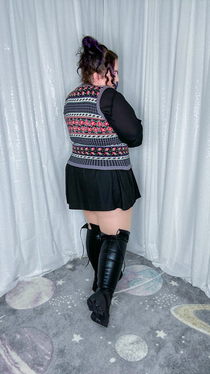 flower box sweater vest