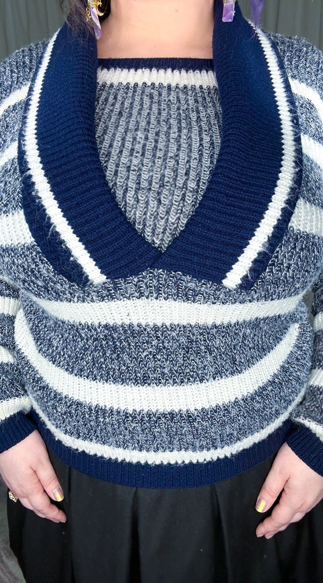navy baby sweater