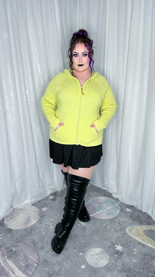 lime crime hooded cardigan